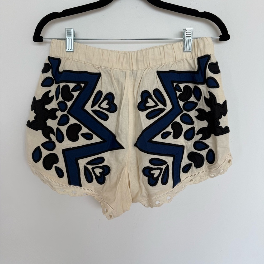 Sea New York Kaia Embroidered Shorts in Navy size M - Picture 4 of 5